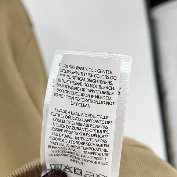 Polo Ralph Lauren | Loopback Fleece Quarter Zip Sweatshirt in Desert Khaki L - Picture 11 of 11